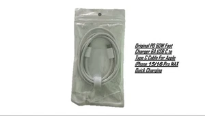 Original Apple Fast Charger USB C to Type C Cable For Apple iPhone 15/16 - Picture 1 of 4