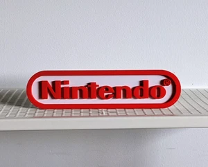 Nintendo Video Game Logo Sign | 3D Printed Game Room Gifts for Geeks - Bild 1 von 9