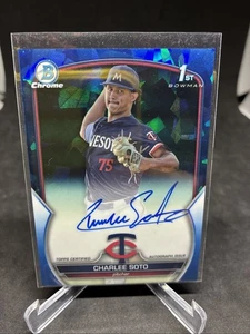 CHARLEE SOTO 2023 BOWMAN CHROME DRAFT 1ST SAPPHIRE TWINS AUTO /199 - Picture 1 of 2