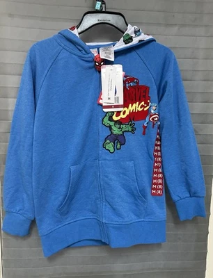 Chaqueta con capucha y cremallera para niños Marvel Character talla 8 NUEVA Foto 1 de 4