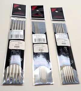 Set of 5 ChiaoGoo 6" Stainless Steel Double Point Needles US 8 / 5 mm DS - Picture 1 of 2
