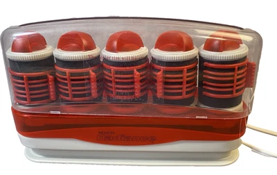 Revlon Radiance 5 Jumbo 1,75 pulgadas barril HOT ROLLERS RIZADORES clips flocados FUNCIONA Foto 1 de 4