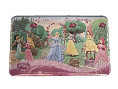 Princesa Disney 3 Grandes Rompecabezas Conviértete en 1 Gran Panorama [Nuevo y Sellado de Fábrica] Foto 1 de 4