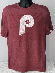 CAMICIA PHILADELPHIA PHILLIES MLB FANATICS WORDMARK TRI BLEND UOMO MEDIA NUOVA SENZA ETICHETTE - Foto 1 di 2