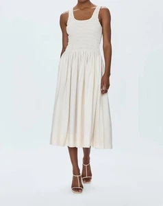 Pistola Alessia gesmoktes Kleid mit fallender Taille Größe L - Bild 1 von 5