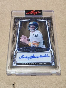 TERRY BRADSHAW 🏈2025 LEAF SPORTS HEROES AUTO 4/4 Clear ACETATE Autograph - Picture 1 of 2