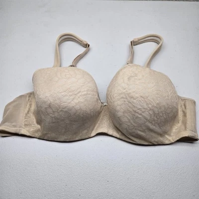 Sujetador Cacique Mujer 42C Beige Floral Ligeramente Forrado Balconette Encaje Foto 1 de 4