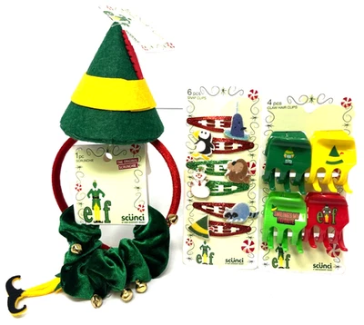 (4) Accesorios para el cabello Scunci Elf Nuevo clip para garra clip a presión diadema crujiente Foto 1 de 3