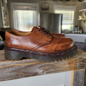 Vtg Dr. Martens Made In England Chunky Platform Loafers Uk Size 3 U.S. 5 - Picture 1 of 14
