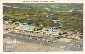 Postkarte AAT Oakland Airport Alameda County 1920er Jahre - Bild 1 von 2