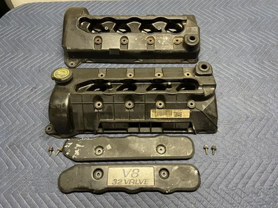 4.6L DOHC Valve Covers Cobra Lincoln Mark VIII Aviator Mach 1 Coil On Plug Foto 1 de 4