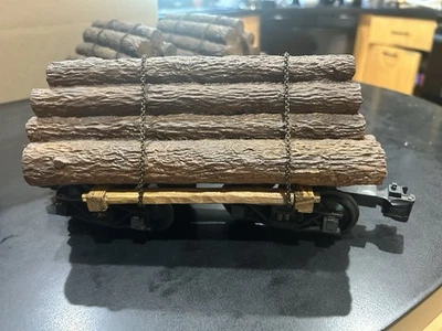 Delton 9201 Logging Car W/Logs, G Scale, C7/EX, Realistic, Rare, 3 Available. - Image 1 of 4