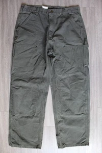 Carhartt Hose Herren 34x30 Grün Carpenter Double Knee B136 MOS Moss Y2K USA - Bild 1 von 5