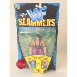 WWF JAKKS SLAMMERS SERIE 1 BRET HART FIGURE  - Foto 1 di 4