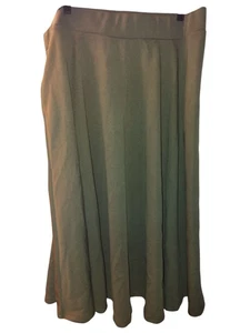 White Mark Olive Plus Size 2X Skirt Pocket Knit Textured Tasmin Stretch  Flare  - Picture 1 of 4