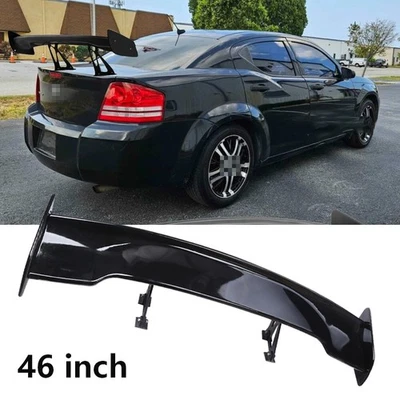 For 2008-14 Dodge Avenger 46" Car GT Style Trunk Rear Spoiler Wing Glossy Black - Image 1 of 4