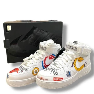 Nike Air Force 1 Mid 07 NBA x Supreme White AQ8017-100 10,5 US Neu - Bild 1 von 10