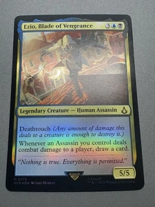 MTG FOIL Ezio Blade of Vengeance Assassin's Creed Magic Gathering M 0275 ACR MP - Picture 1 of 17