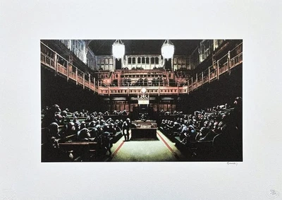 BANKSY - Parlamento Devolved - Edición numerada 120/150, 70x50 cm (27,6x19,7 pulgadas) Foto 1 de 4