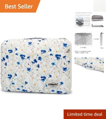 Стильный водонепроницаемый чехол для ноутбука с ручкой для устройств 13 дюймов - лаванда - Изображение 1 из 4