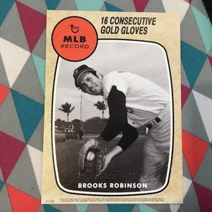 Brooks Robinson MLB Record 16 gold gloves 51/99 made 5x7 2014 topps milestone - Picture 1 of 3