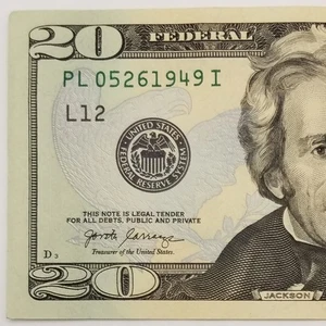 Pam Grier Bocephus Birthday Note May 26, 1949 Serial Twenty Dollar Bill US $20 - Picture 1 of 16