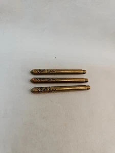 Elliott Lucca Designer Messing Reißverschluss Zieher 3er Set signierte Schrift 2" lang - Bild 1 von 4