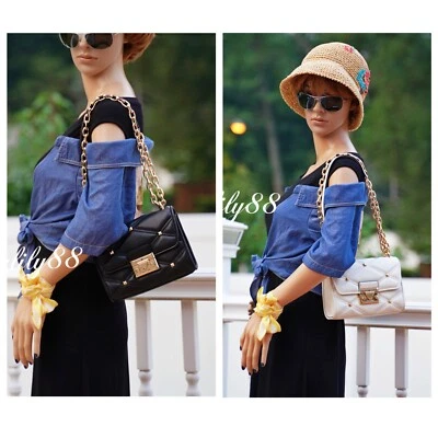 Bandolera Michael Kors Serena pequeña con solapa sin cuero material vegano nueva con etiquetas $398 Foto 1 de 4