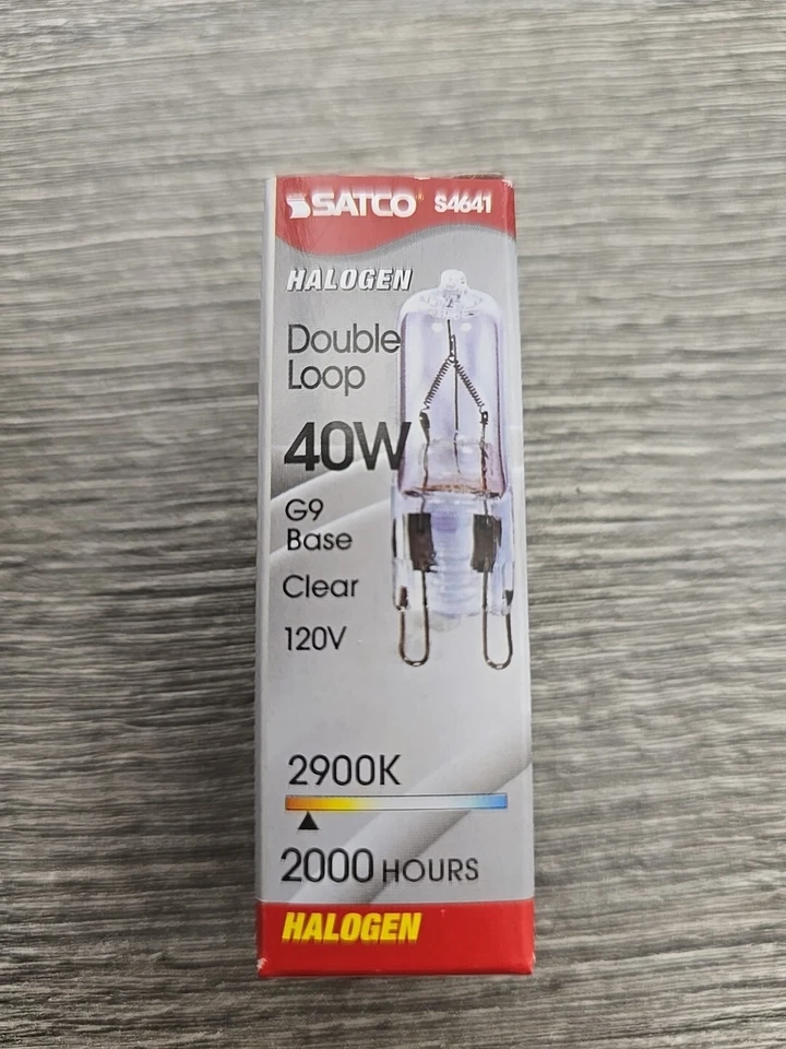 Satco Double Loop 40W G9 Base Clear 120V S4641 4 Units - Image 1 of 2