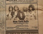 NEW YORK DOLLS Punk Rock Band Manhattan Concert 1ST GIG ? 1972 NY Advertisement