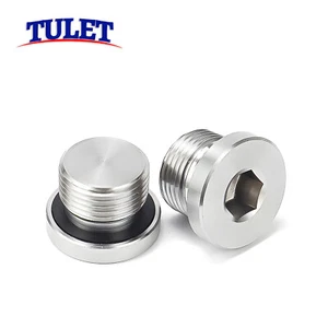Tornillo de cierre DIN 908 acero inoxidable V2A A2 métrico / rosca de gas tapón ciego - Imagen 1 de 38