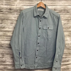 Outerknown Blanket Shirt Mens Small Gray Rambler Shacket Long Sleeve Button Up - Picture 1 of 8
