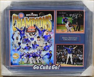 Kris Bryant Chicago Cubs 2016 WS Framed Collage w/ Signed Photo -- Fanatics COA