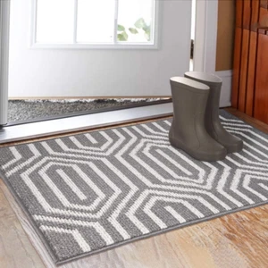 Indoor Doormat 80Cm X 120Cm, Absorbent Front Back Door Mat Floor Mats (Grey, 80 - Picture 1 of 12