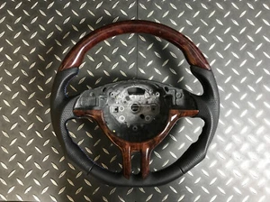 BMW E46 3-Series E53 X5 Sport Steering Wheel Walnut Wood w/ Center Trim - Picture 1 of 3