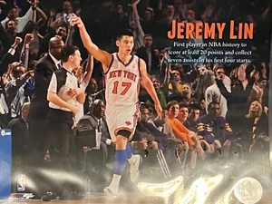 NBA New York Knicks Jeremy Lin 8x10 Photo with NBA Auth Holo - Picture 1 of 2