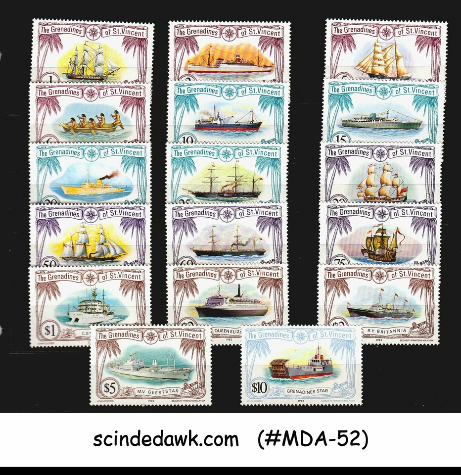 ST VINCENT GRANADINES - 1982 VELEROS SG#222-38 - 17V - COMO NUEVO NH Foto 1 de 1