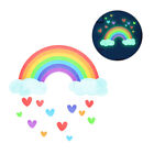 Cartoon Rainbow Clouds Luminous Wall Sticker For Baby Kids Bedroom Wallpap QH QW