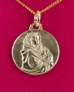 Religious Catholic Faith Necklace Pendant Virgin Mary Jesus Christ Vatican Italy - Picture 1 of 3