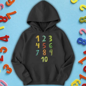 Boys and Girls Playful Pattern Number Day Ideas Jumper Hoody for Kids #ND - Picture 1 of 31