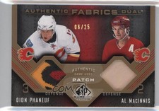 2007-08 SP Game Used Edition /25 Dion Phaneuf Al MacInnis #AF2-PM Dual Patch HOF