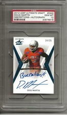 2012 LEAF ULTIMATE DRAFT #DM2 DOUG MARTIN INSCRIPTIONS AUTOGRAPH PSA 10 14/25