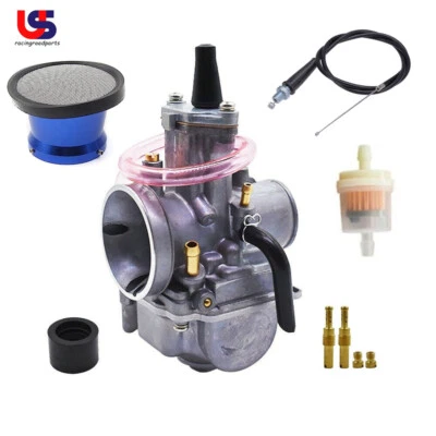 Carburetor w/ Air Filter & Throttle Cable For Yamaha DT 100 125 175 250 YT175 - Image 1 of 4