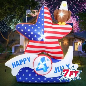 7FT Independence Day Decorations Inflatables, Upgraded 4th of July Decor - Picture 1 of 8