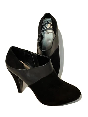 Fergalicious by Fergie Black Suede Like Ankle Boots Women's Size 9M - Image 1 of 4
