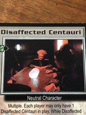 DISAFFECTED CENTAURI BABYLON 5 CCG RARE CARD NEAR MINT UNPLAYED DELUXE EDITION