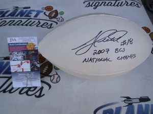Jacob Hester Justin Vincent signed LSU Tigers  football National Champs JSA COA - Picture 1 of 3