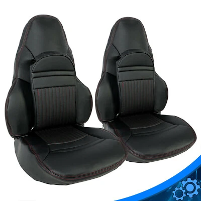 FOR CHEVY CORVETTE C5 1997-04 CUSTOM & COMPATIBLE FRONT FULL SEAT COVERS - Image 1 of 4