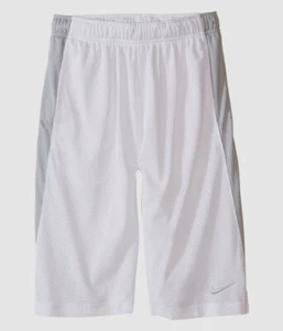 $47 Nike Kids Boy's White Stretch Elastic Waist Sports Basketball Shorts Size XS - Picture 1 of 1