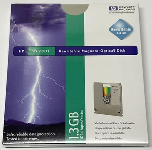 HP Rewritable Optical Disk 1.3 GB Magneto-Optical New Sealed - Afbeelding 1 van 2